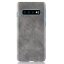 Кожаная накладка-чехол Litchi Texture для Samsung Galaxy S10 (серый)