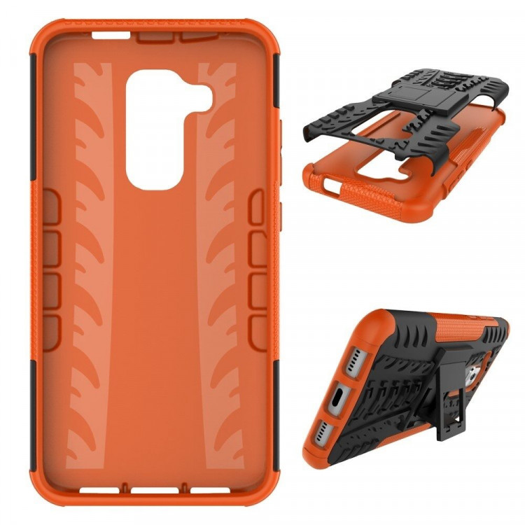 Чехол Hybrid Armor для Huawei Nova Plus (черный + оранжевый)