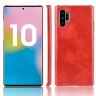 Кожаная накладка-чехол для Samsung Galaxy Note 10+ (Plus) (красный)