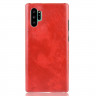 Кожаная накладка-чехол для Samsung Galaxy Note 10+ (Plus) (красный)