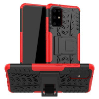Чехол Hybrid Armor для Samsung Galaxy S20+ (Plus) (черный + красный)