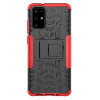Чехол Hybrid Armor для Samsung Galaxy S20+ (Plus) (черный + красный)