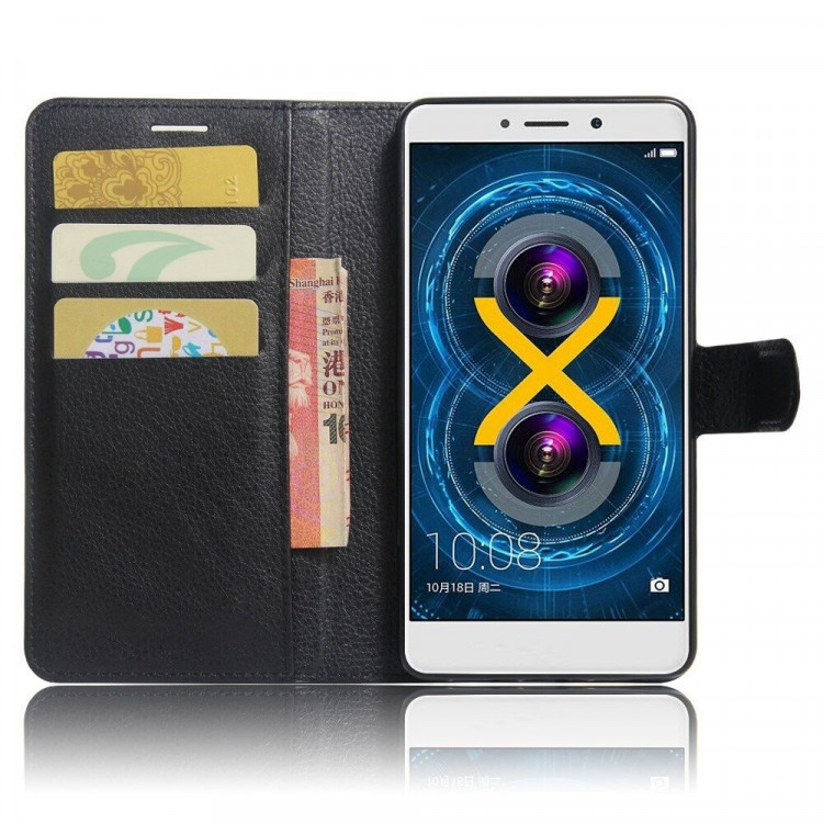 Чехол с визитницей для Huawei Honor 6x 2016 (черный)