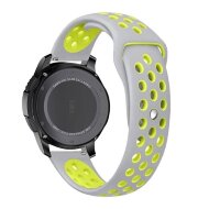 Двухцветный силиконовый ремешок для Samsung Gear S3 Frontier / S3 Classic / Galaxy Watch 46мм / Watch 3 (45мм) (серый+зеленый) Двухцветный силиконовый ремешок для Samsung Gear S3 Frontier / S3 Classic / Galaxy Watch 46мм / Watch 3 (45мм) (серый+зеленый)