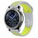 Двухцветный силиконовый ремешок для Samsung Gear S3 Frontier / S3 Classic / Galaxy Watch 46мм / Watch 3 (45мм) (серый+зеленый)