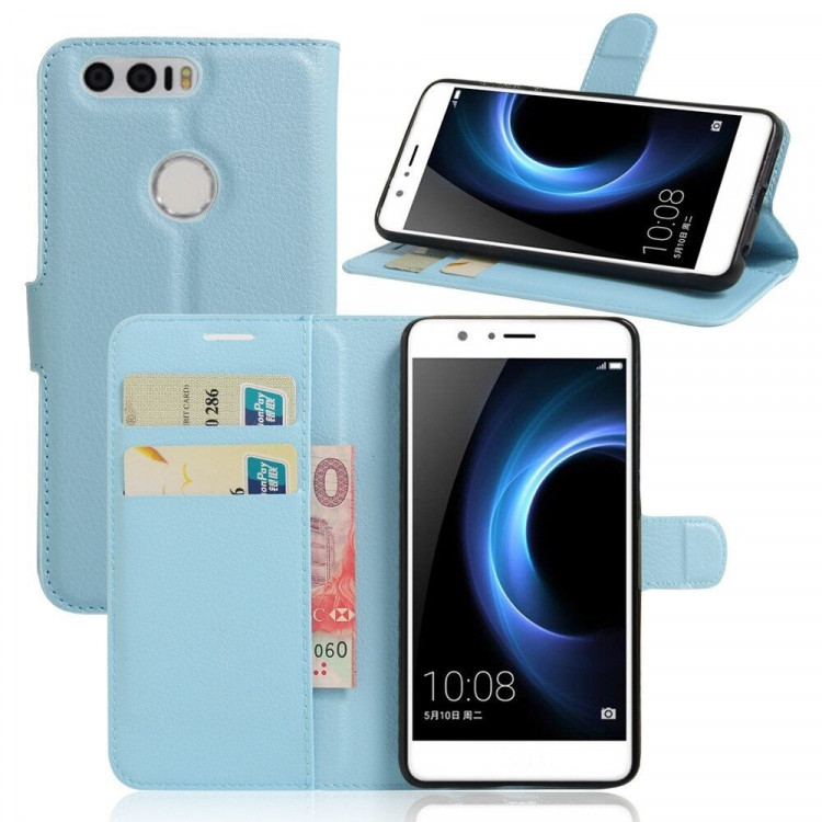 Чехол с визитницей для Huawei Honor 8 (голубой)