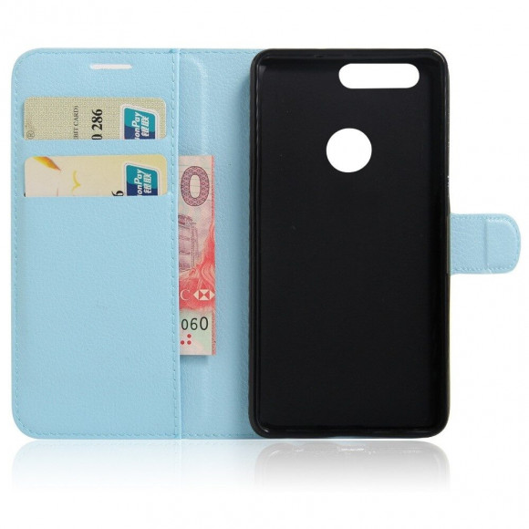 Чехол с визитницей для Huawei Honor 8 (голубой)