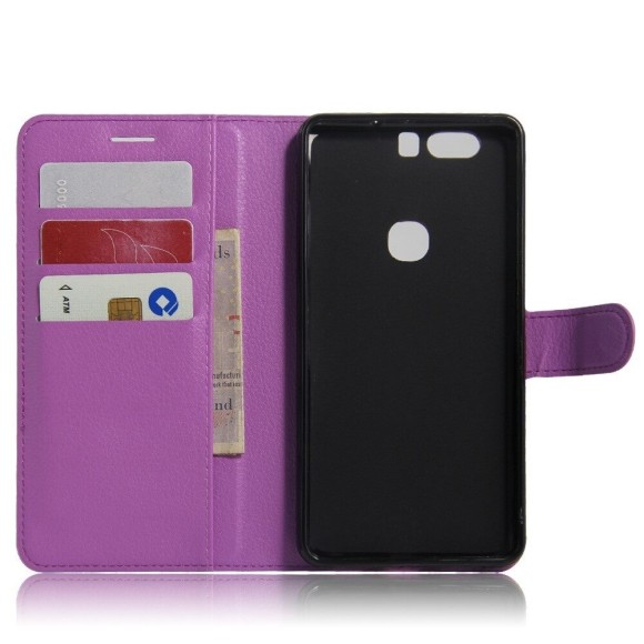 Чехол с визитницей для Huawei Honor V8 (фиолетовый) Чехол с визитницей для Huawei Honor V8 (фиолетовый)