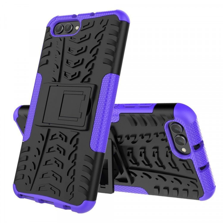 Чехол Hybrid Armor для Huawei Honor V10 / Honor View 10 (черный + фиолетовый)