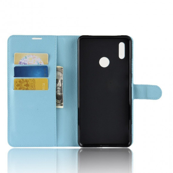 Чехол с визитницей для Huawei Honor Note 10 (голубой) Чехол с визитницей для Huawei Honor Note 10 (голубой)