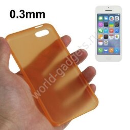 Тонкий пластиковый чехол для iPhone 5C (оранжевый)