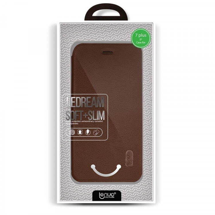 Чехол LENUO для iPhone 7 Plus (коричневый)