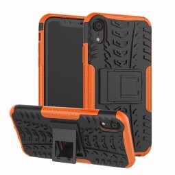 Чехол Hybrid Armor для iPhone XR (черный + оранжевый)