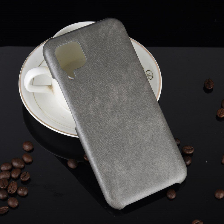 Кожаная накладка-чехол для Huawei P40 lite (серый)