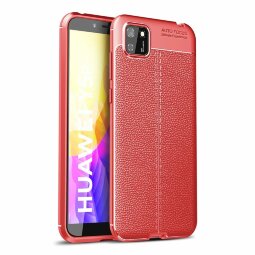 Чехол-накладка Litchi Grain для Huawei Y5p / Honor 9S  (красный)