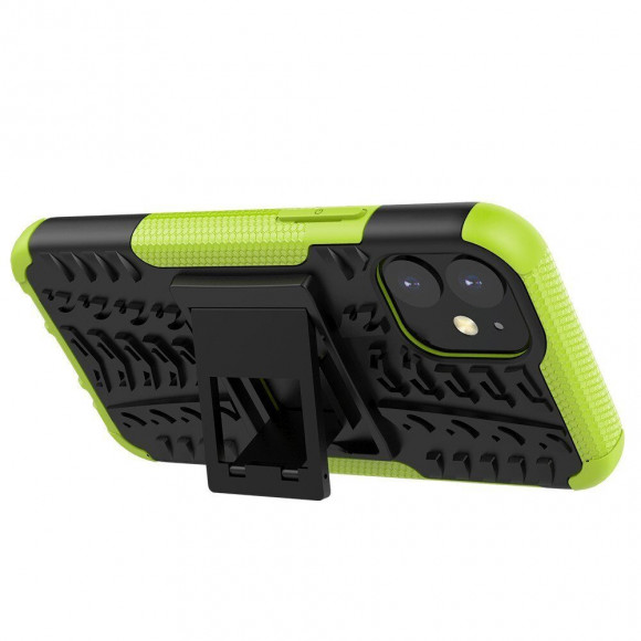 Чехол Hybrid Armor для iPhone 12 mini (черный + зеленый) Чехол Hybrid Armor для iPhone 12 mini (черный + зеленый)