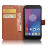 Чехол с визитницей для Lenovo K6 Note (коричневый)