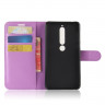 Чехол с визитницей для Nokia 6 (2018) / Nokia 6.1 (фиолетовый)