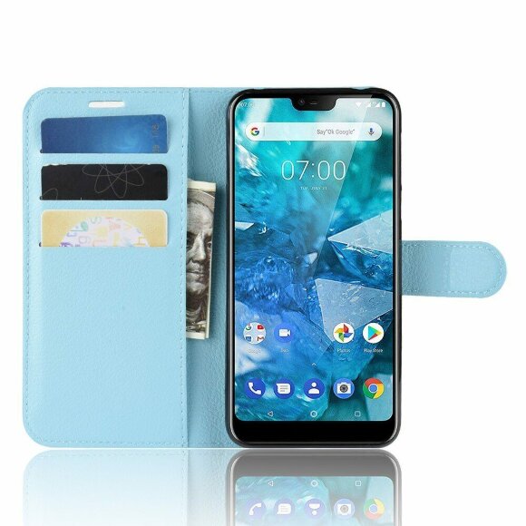 Чехол для Nokia 7.1 (голубой) Чехол для Nokia 7.1 (голубой)