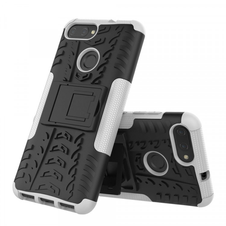 Чехол Hybrid Armor для Asus ZenFone Max Plus (M1) ZB570TL (черный + белый)