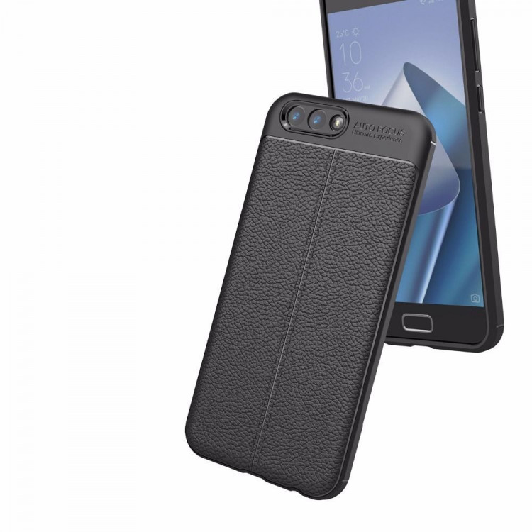 Чехол-накладка Litchi Grain для Asus Zenfone 4 ZE554KL (красный)