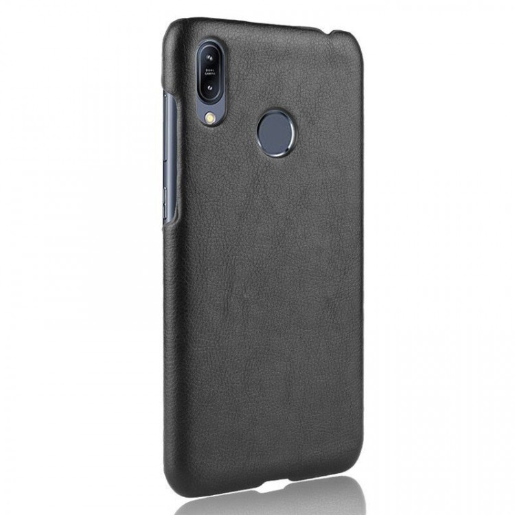 Кожаная накладка-чехол Litchi Texture для ASUS Zenfone Max (M2) ZB633KL (черный)
