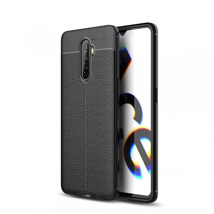 Чехол-накладка Litchi Grain для Oppo Reno Ace (черный)