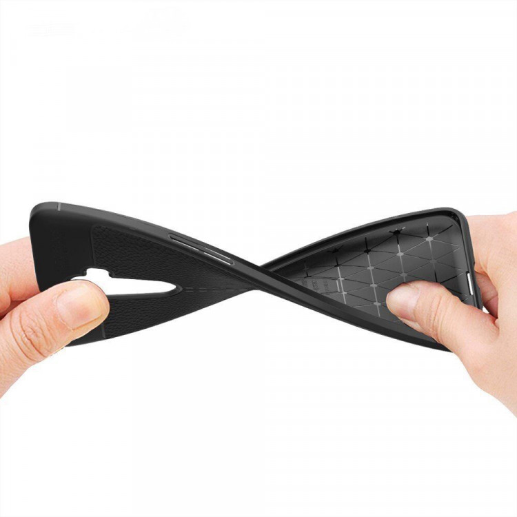 Чехол-накладка Litchi Grain для Oppo Reno Ace (черный)