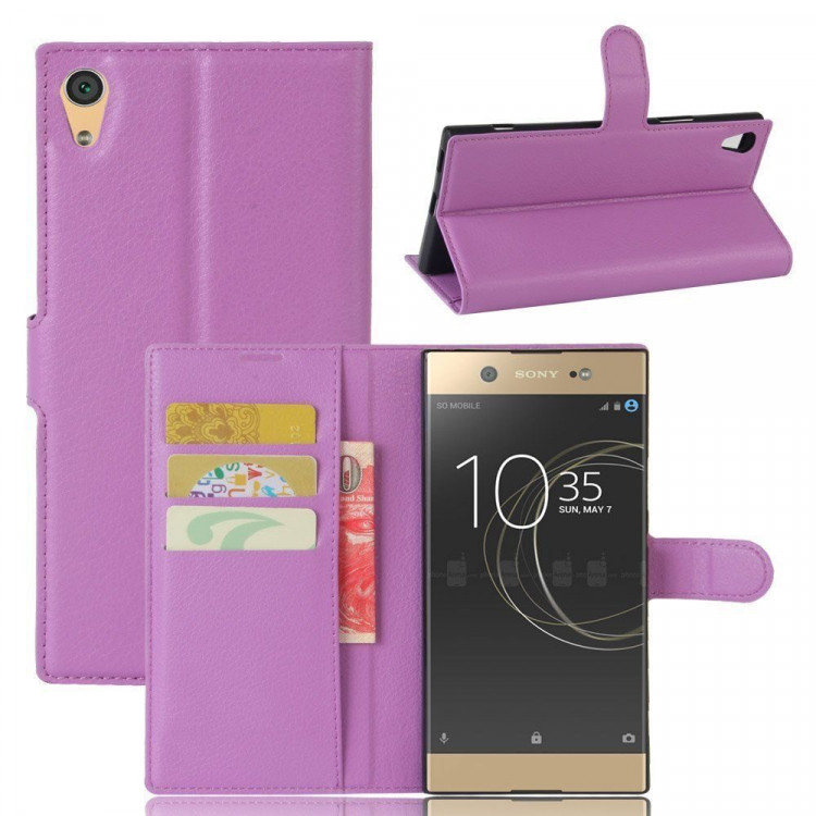 Чехол с визитницей для Sony Xperia XA1 Ultra (фиолетовый)