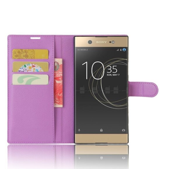 Чехол с визитницей для Sony Xperia XA1 Ultra (фиолетовый) Чехол с визитницей для Sony Xperia XA1 Ultra (фиолетовый)