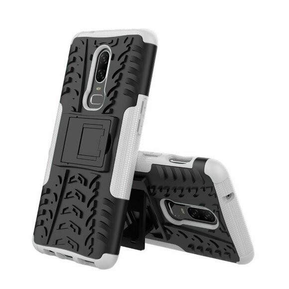 Чехол Hybrid Armor для OnePlus 6 (черный + белый) Чехол Hybrid Armor для OnePlus 6 (черный + белый)