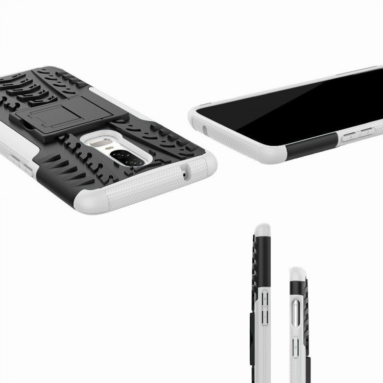 Чехол Hybrid Armor для OnePlus 6 (черный + белый)