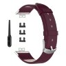 Кожаный ремешок для Huawei Watch Fit TIA-B09 (темно-красный)