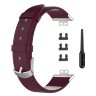 Кожаный ремешок для Huawei Watch Fit TIA-B09 (темно-красный)