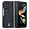 Чехол из натуральной кожи для Samsung Galaxy Z Fold4 (темно-синий)