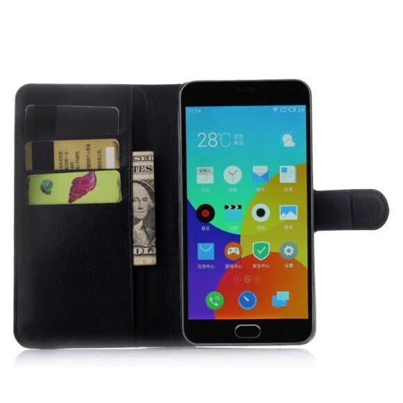 Чехол с визитницей для Meizu M2 Note (черный)