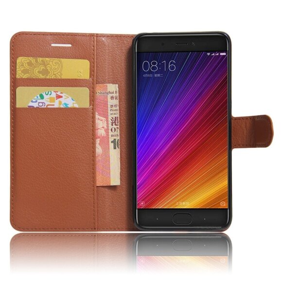 Чехол с визитницей для Xiaomi Mi5S (коричневый)