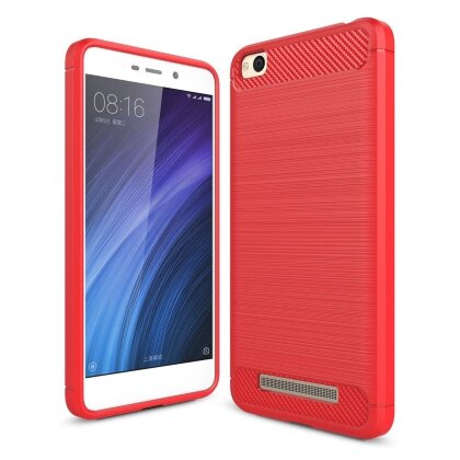 Чехол-накладка Carbon Fibre для Xiaomi Redmi 4A (красный)