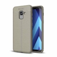 Чехол-накладка Litchi Grain для Samsung Galaxy A8 Plus (2018) (серый) Чехол-накладка Litchi Grain для Samsung Galaxy A8 Plus (2018) (серый)