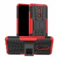 Чехол Hybrid Armor для Xiaomi Redmi 8 / Redmi 8A (черный + красный)