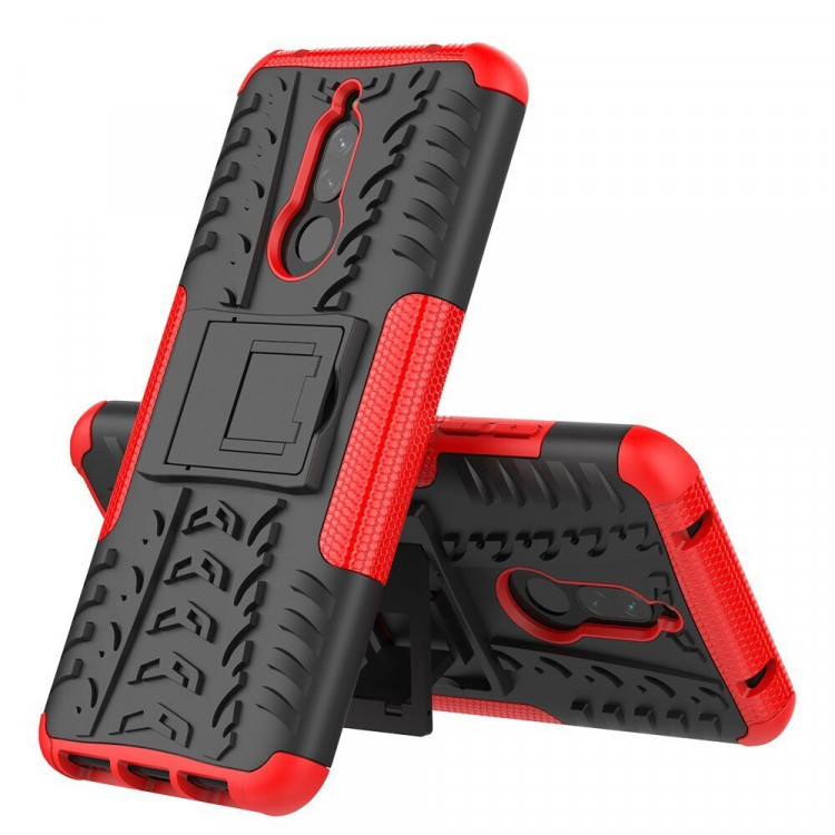 Чехол Hybrid Armor для Xiaomi Redmi 8 / Redmi 8A (черный + красный)