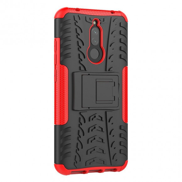Чехол Hybrid Armor для Xiaomi Redmi 8 / Redmi 8A (черный + красный)