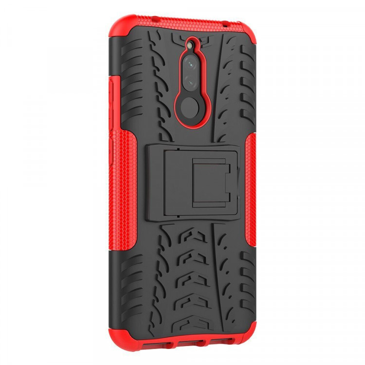 Чехол Hybrid Armor для Xiaomi Redmi 8 / Redmi 8A (черный + красный)