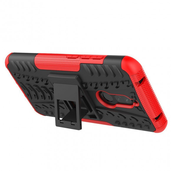 Чехол Hybrid Armor для Xiaomi Redmi 8 / Redmi 8A (черный + красный)