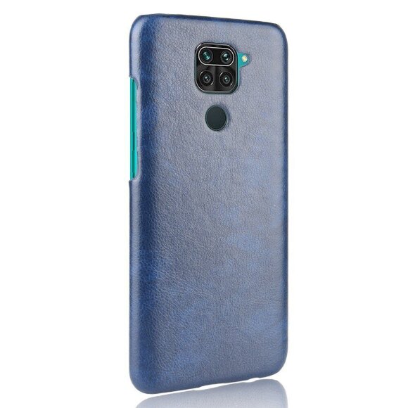 Кожаная накладка-чехол для Xiaomi Redmi Note 9 (синий) Кожаная накладка-чехол для Xiaomi Redmi Note 9 (синий)