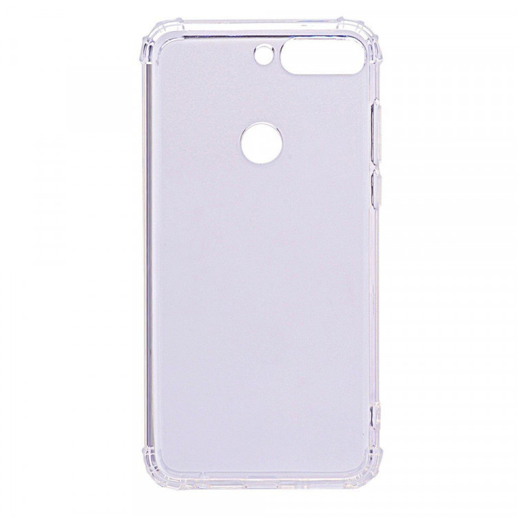 Силиконовый чехол с усиленными бортиками для Huawei Y6 Prime (2018) / Honor 7A / Honor 7C (AUM-L41) / Honor 7A Pro (AUM-L29) (прозрачный)