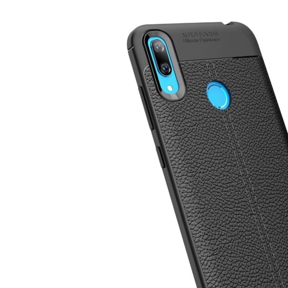 Чехол-накладка Litchi Grain для Huawei Y7 (2019) / Y7 Prime (2019) (черный)