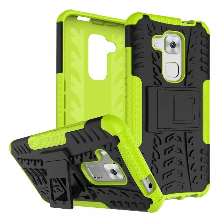 Чехол Hybrid Armor для Huawei Nova Plus (черный + зеленый)