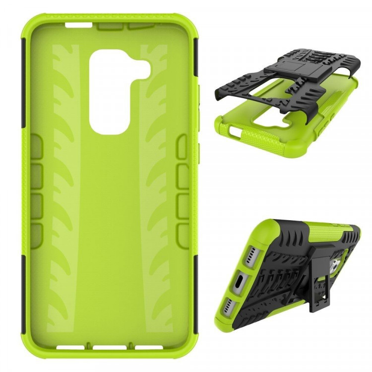 Чехол Hybrid Armor для Huawei Nova Plus (черный + зеленый)