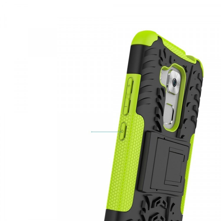 Чехол Hybrid Armor для Huawei Nova Plus (черный + зеленый)